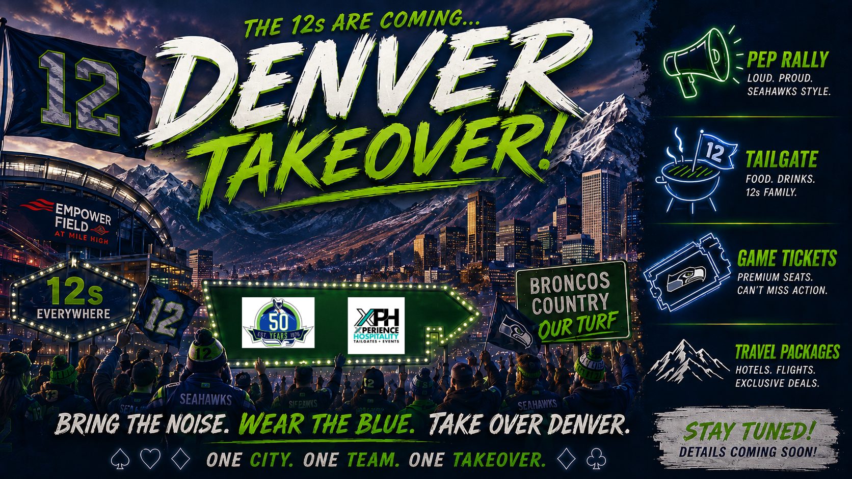 Denver Hackshaw Seattle Road Trip 2026 — Sea Hawkers Travel & Tailgate Packages